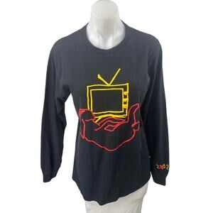 Harry Styles Love On Tour Bunny TV Women's Black Long Sleeve T-Shirt Tee Top M